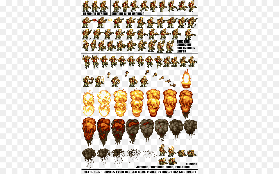 Google Search 2d Game Art Video Game Art Pixel Art Sprite De Metal Slug, Person, Text Free Transparent Png