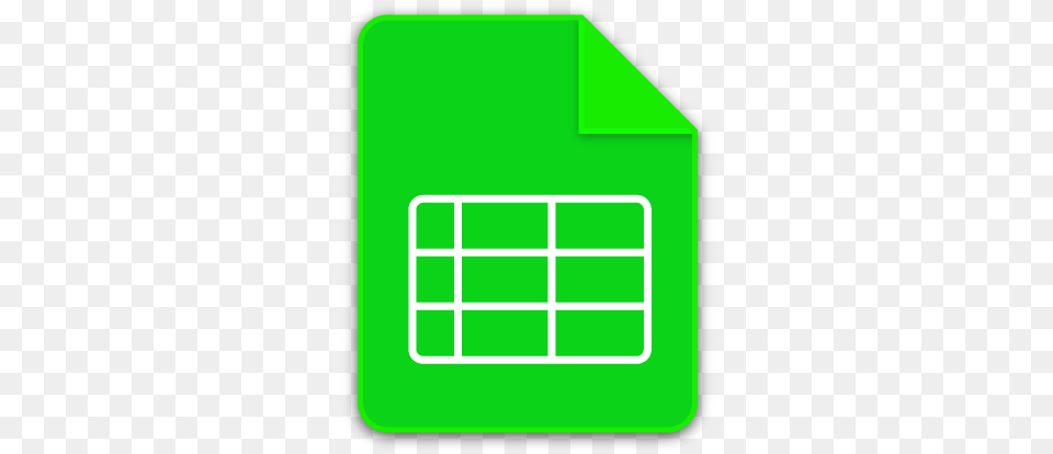 Google Spreadsheet Icon Spreadsheet Icon Green, Indoors, Mailbox, Text, Garage Free Transparent Png