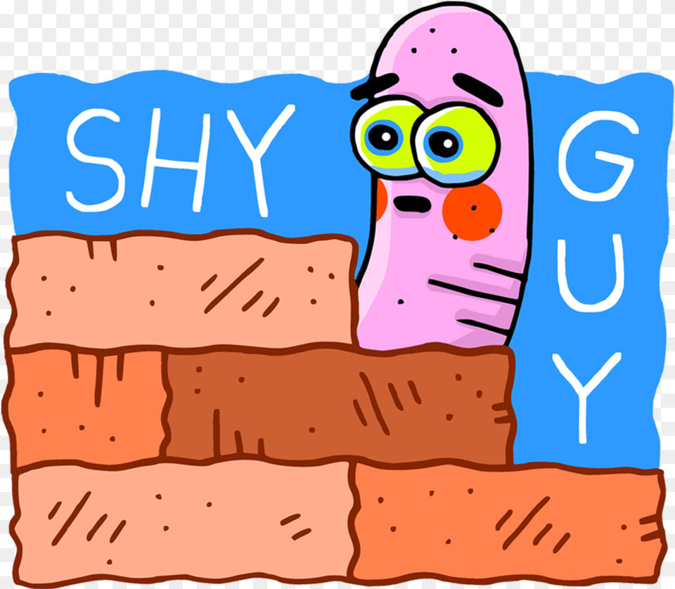 Google U2014 Sam Taylor Illustrator Shy Guy, Brick, Cream, Dessert, Food Png