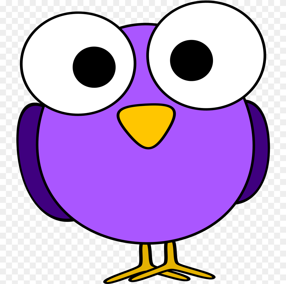 Googly Eye Bird Image With No Cartoon Birds With Big Eyes, Purple, Animal, Disk Free Transparent Png