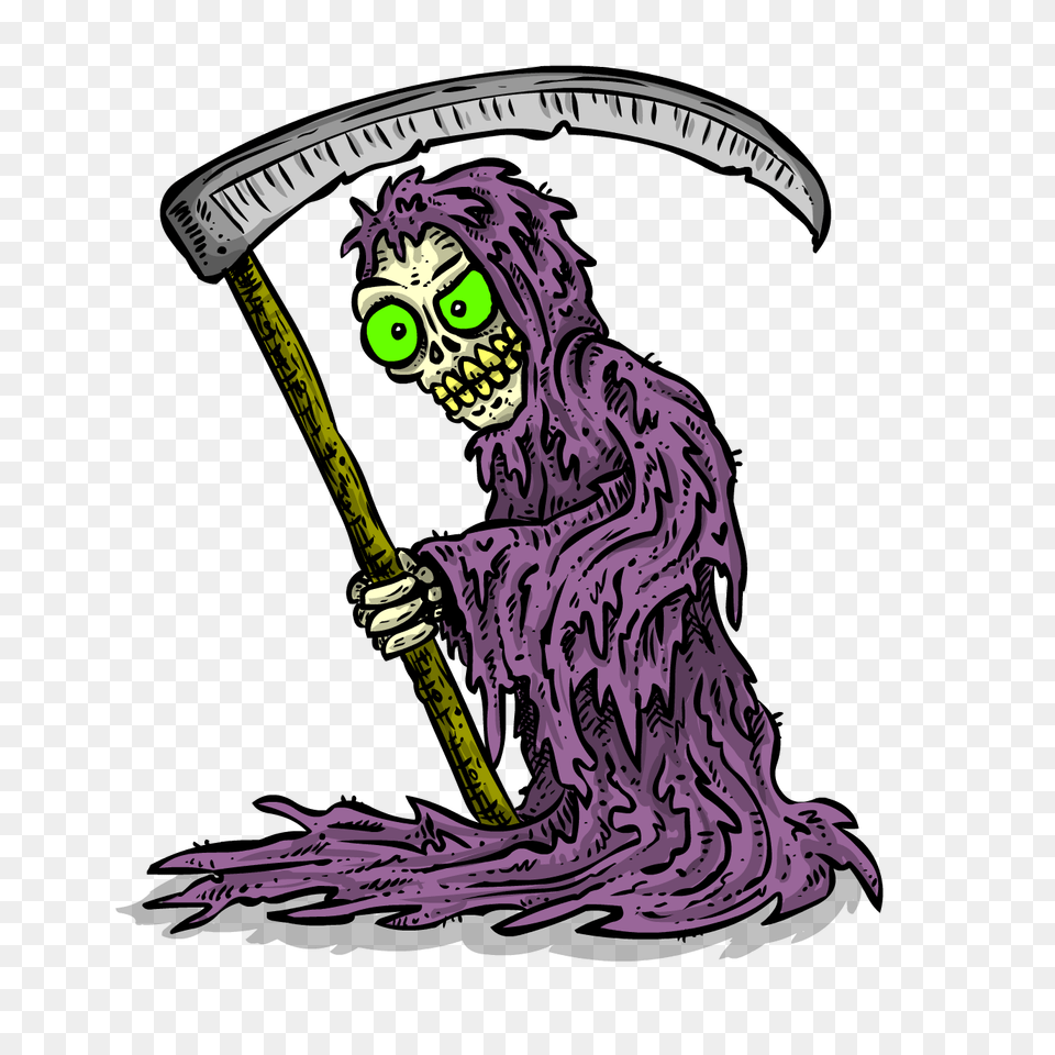 Googly Eyed Grim Reaper Vinyl Sticker Prong Productions, Adult, Female, Person, Woman Free Png Download