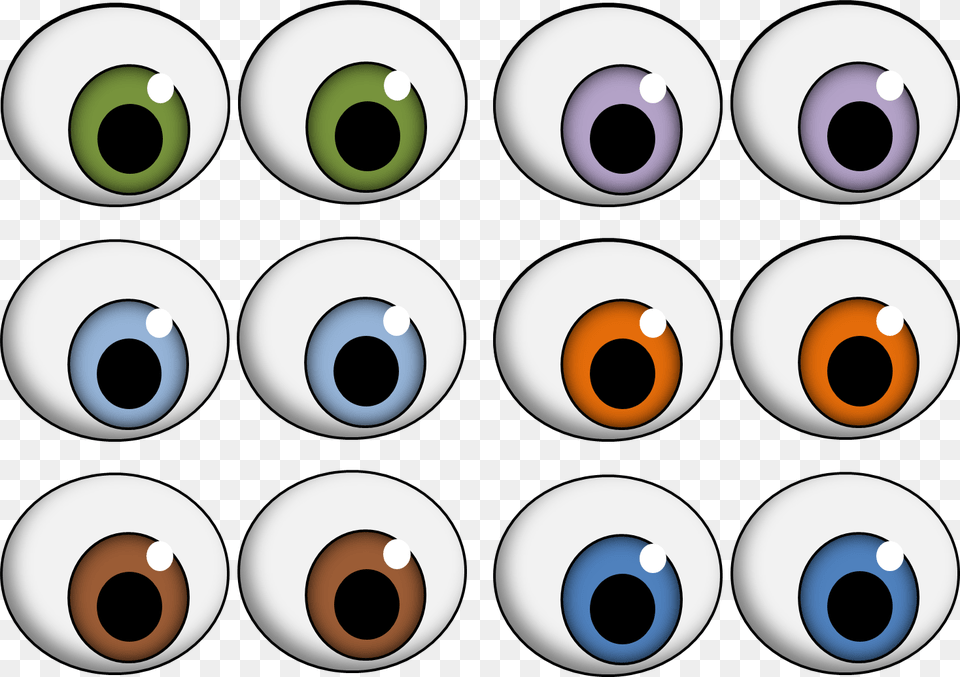 Googly Eyes Clip Art, Text, Disk Free Png