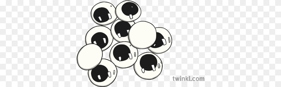 Googly Eyes Illustration Twinkl Circle, Stencil Free Transparent Png