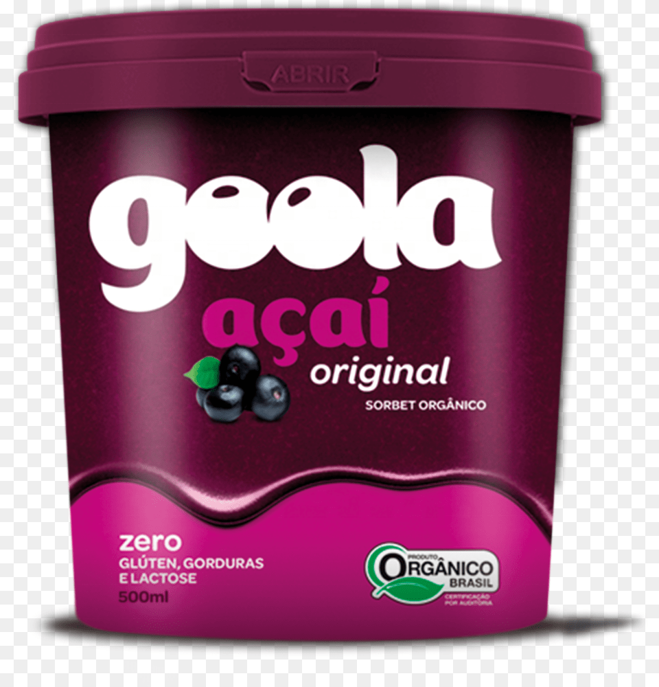 Goola Acai Sorbet Ice Cream, Yogurt, Dessert, Food, Can Free Transparent Png