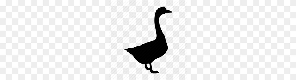 Goose Black Clipart, Animal, Bird, Waterfowl, Silhouette Free Transparent Png