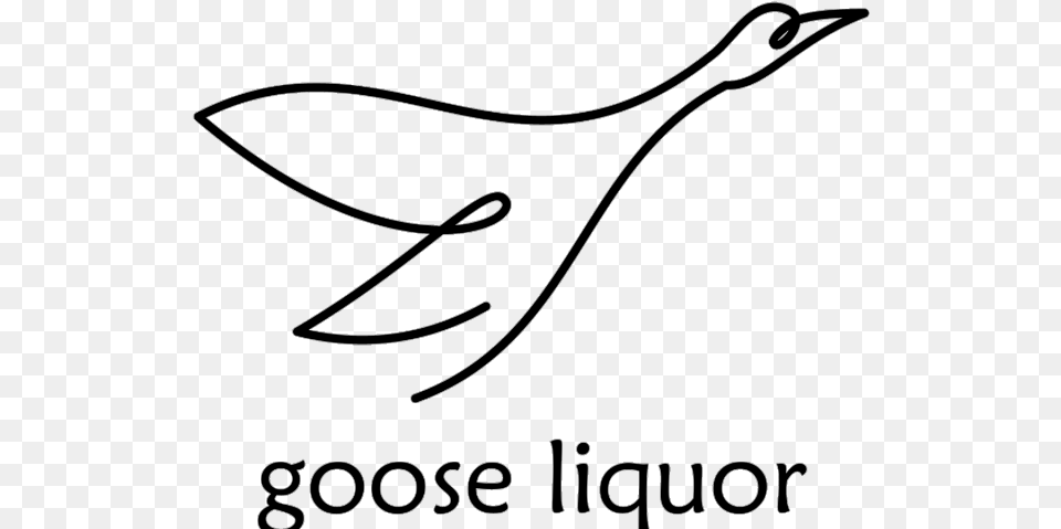 Goose Clipart Grey Goose Line Art, Cutlery, Fork, Spoon, Bow Free Png Download