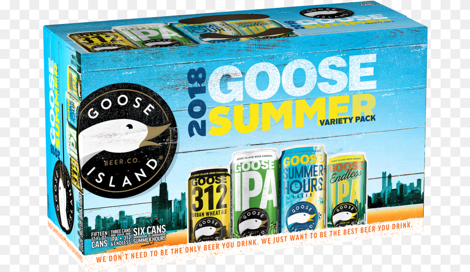 Goose Island 2018 Summer Variety Pack Goose Island Summertime 15 Pack, Can, Tin, Box Png