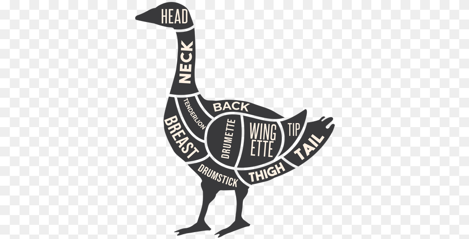 Goose Meat Silhouette Turkey, Animal, Bird, Waterfowl Free Png Download
