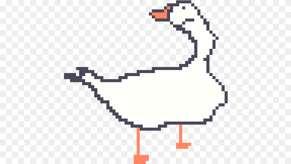 Goose Pixel Art, Animal, Bird, Waterfowl, Anseriformes Png Image