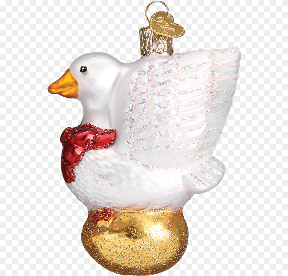 Goose That Laid The Golden Egg Ornament New Orleans Saints Christmas, Animal, Beak, Bird, Figurine Png