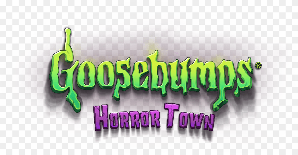Goosebumps Horror Town Games Goosebumps Horror Town Logo, Purple, Light, Neon, Birthday Cake Png Image