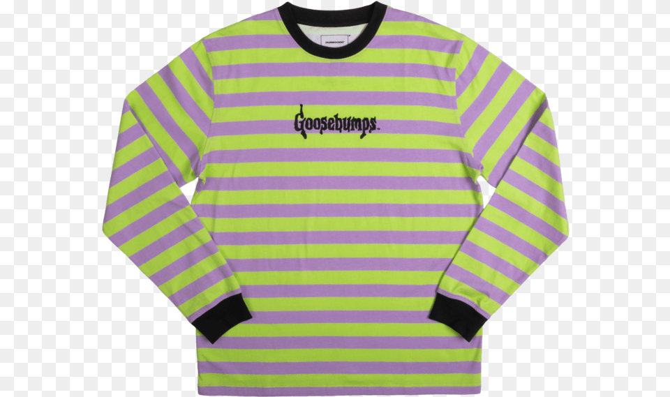 Goosebumps Stripe Logo Long Sleeve Tee, Clothing, Long Sleeve, Shirt, Knitwear Free Png Download