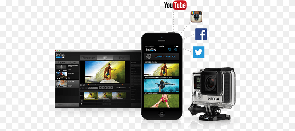 Gopro App Gopro Hero4 Black, Camera, Phone, Mobile Phone, Video Camera Png Image