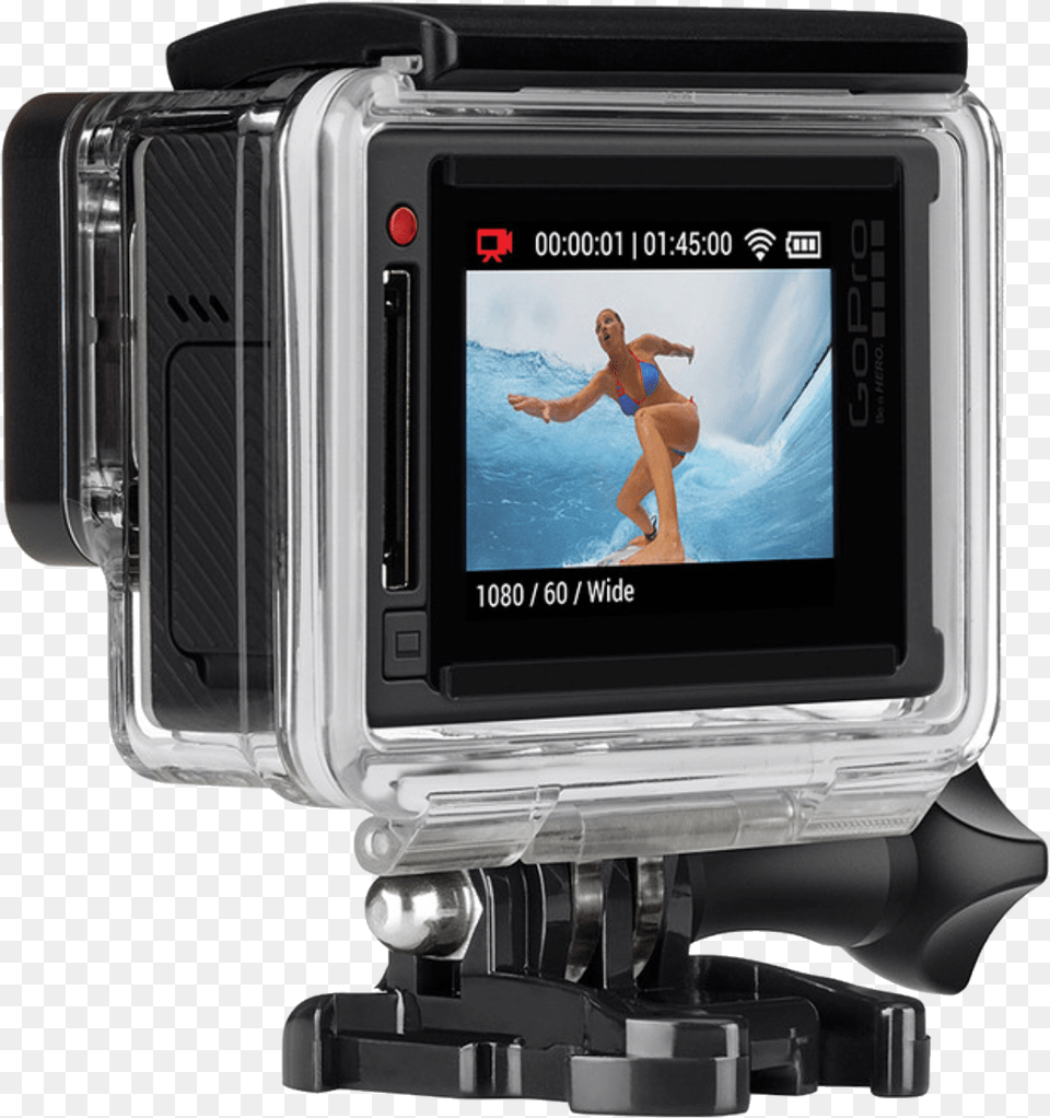 Gopro Cameras Transparent File Web Icons Video Camera, Video Camera, Electronics, Adult, Person Free Png Download