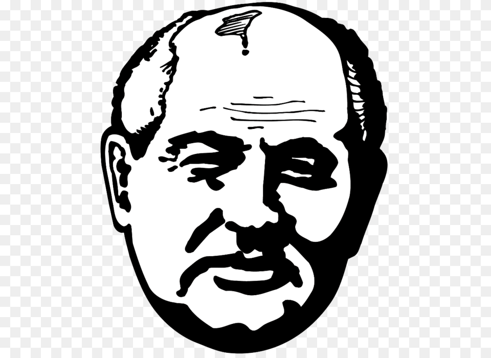 Gorbachev, Stencil, Adult, Male, Man Png Image