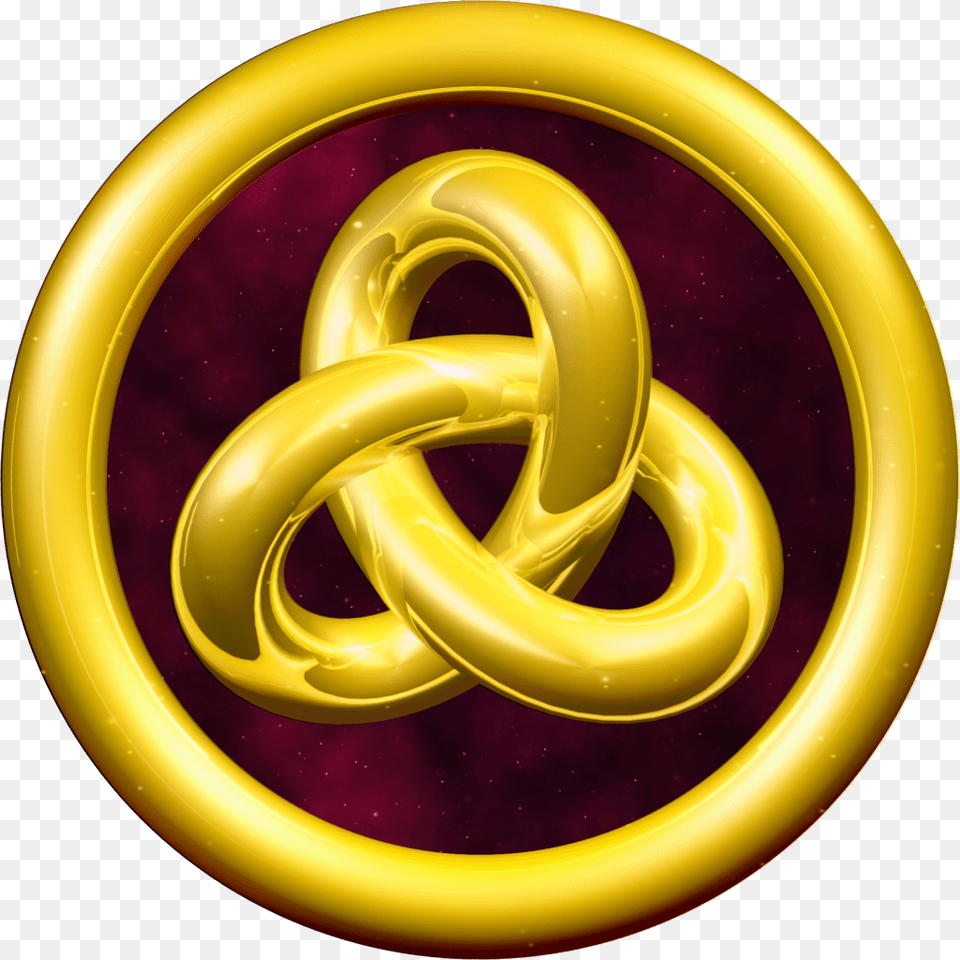 Gordian Knot Golden Hd Circle, Gold, Tape Free Png