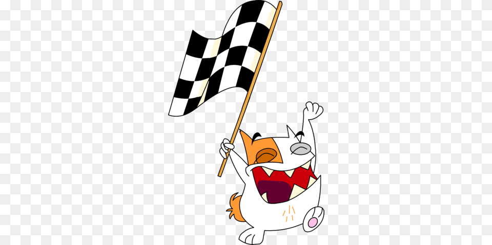 Gordon Holding A Checkered Flag Check Png