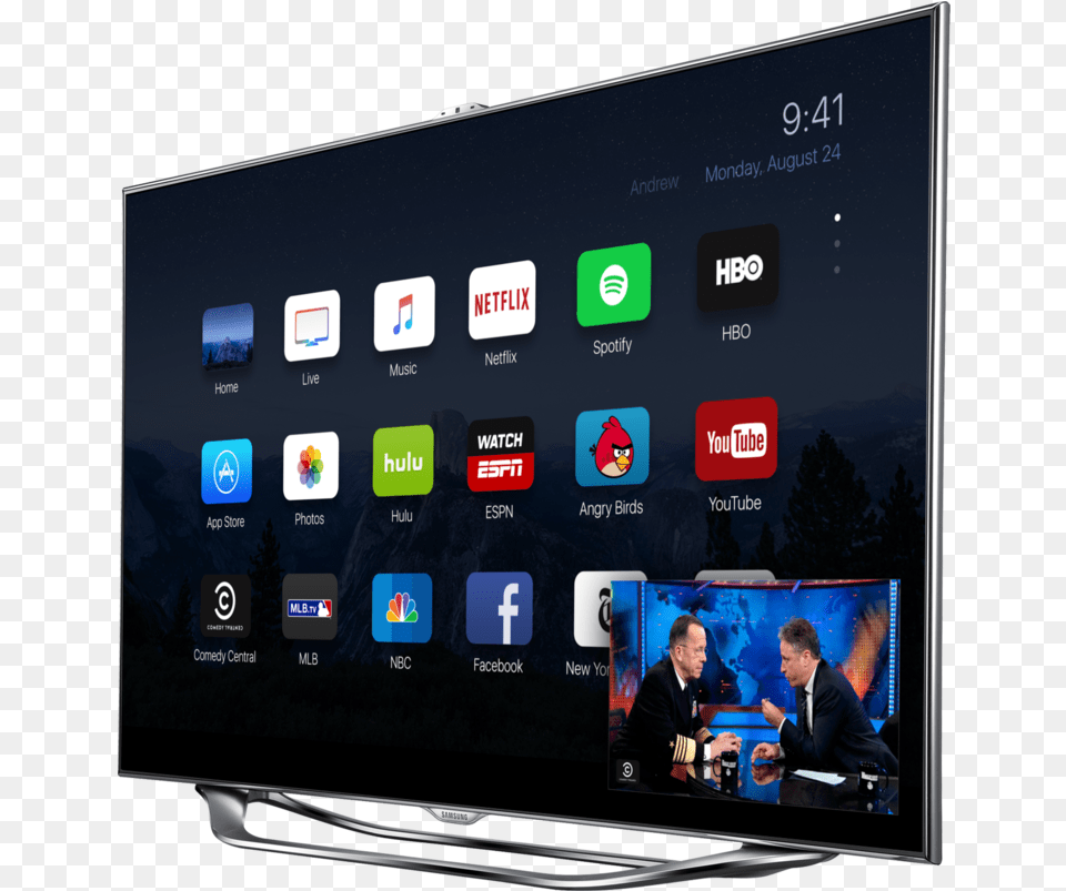 Gorgeous Concepts Envision Iphone 6c And Apple Tv 4 With Ios Much Is A Apple Tv, Monitor, Hardware, Screen, Electronics Free Png Download
