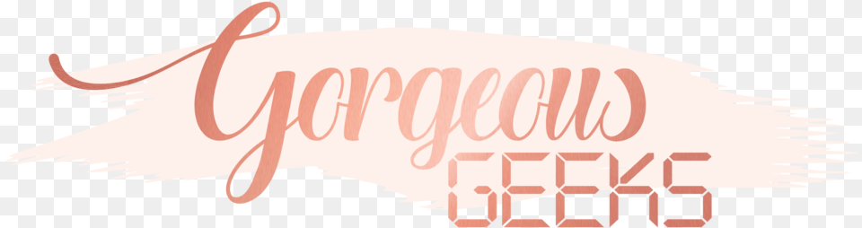 Gorgeous Geeks Rose Gold Watercolor, Text Png Image