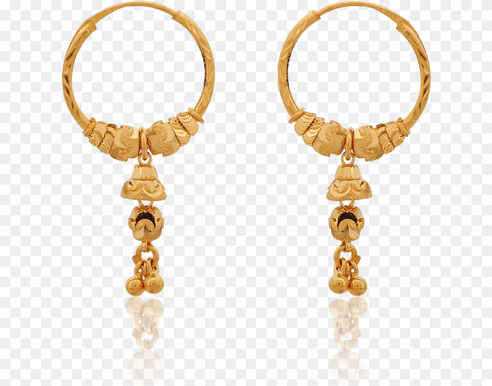 Gorgeous Gold Hoop Earrings Gold Hoop Earrings Tanishq, Accessories, Earring, Jewelry, Necklace Png Image