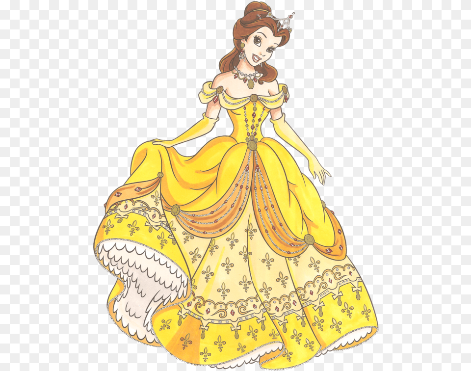 Gorgeous Princess Belle Princess Belle, Clothing, Dress, Adult, Wedding Free Png Download