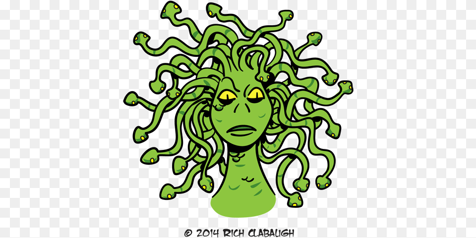 Gorgon Monster Faces Cartoon, Green, Art, Graphics, Face Png