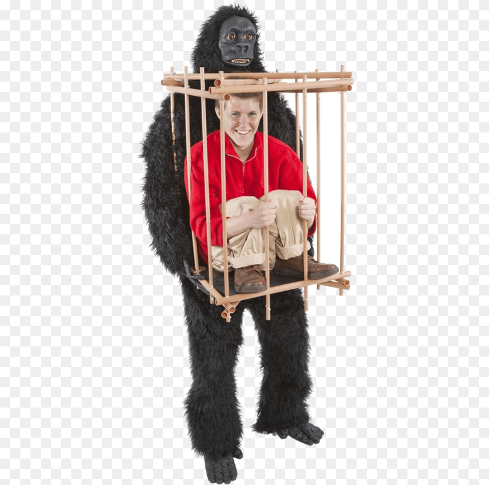 Gorilla Amp Cage Costume Gorilla Cage Costume, Wildlife, Animal, Ape, Mammal Png