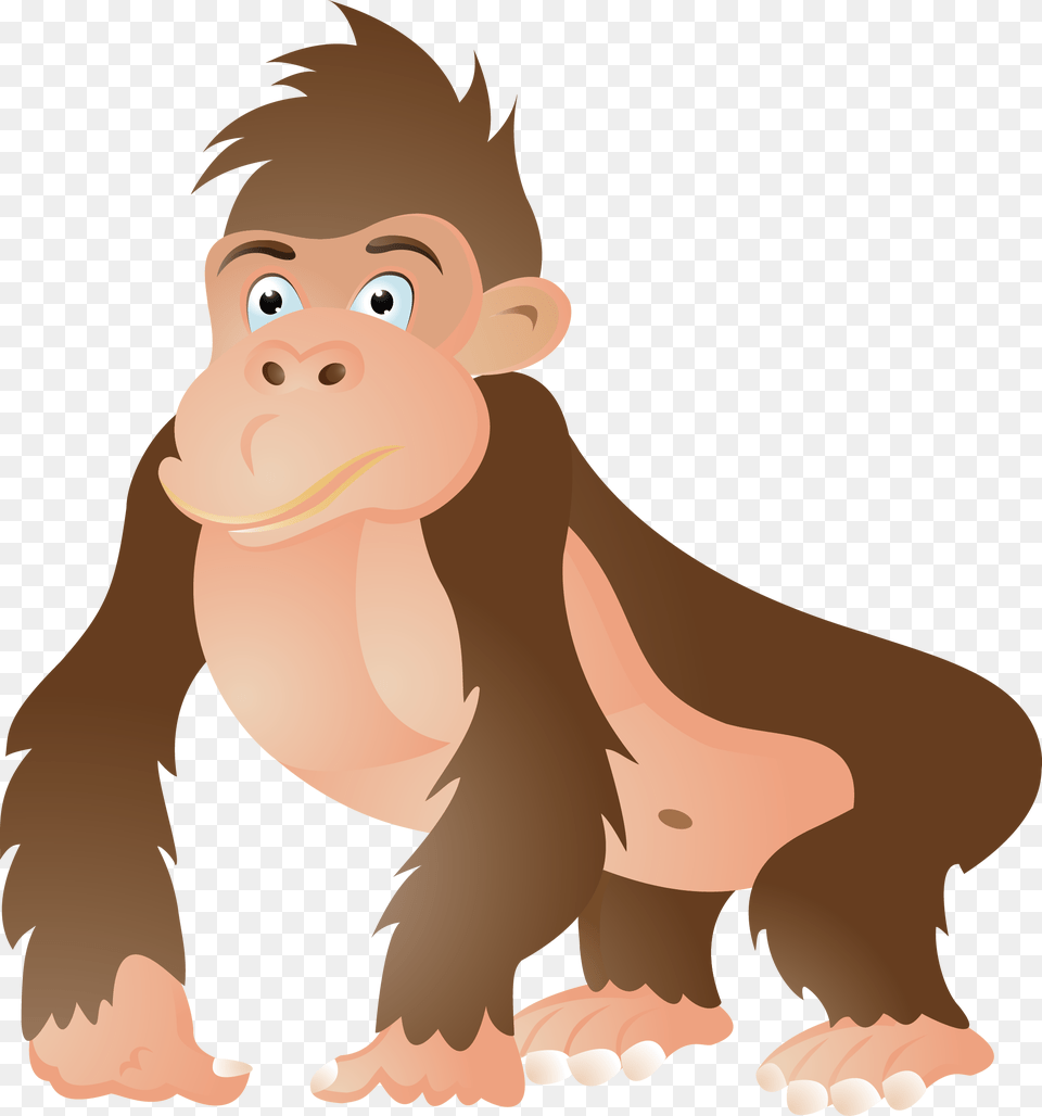 Gorilla Ape Chimpanzee Cartoon Clip Art Cartoon Is Gorilla, Animal, Mammal, Monkey, Wildlife Png
