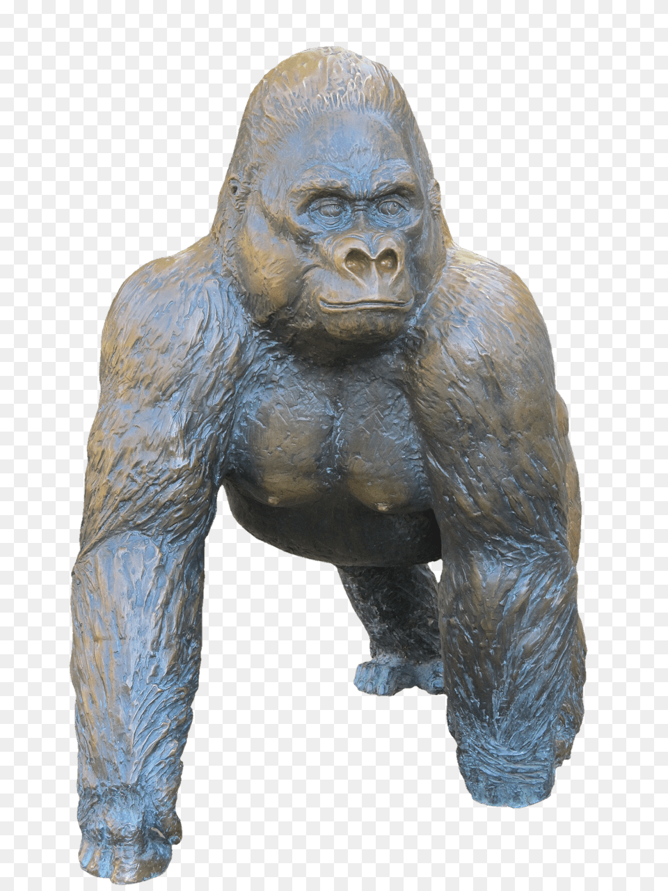 Gorilla Bronze Statue, Animal, Ape, Mammal, Wildlife Free Transparent Png