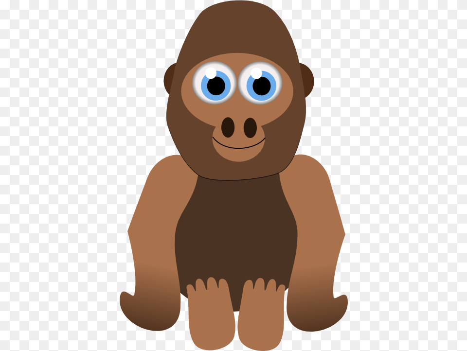 Gorilla Cartoon, Animal, Mammal, Monkey, Wildlife Png