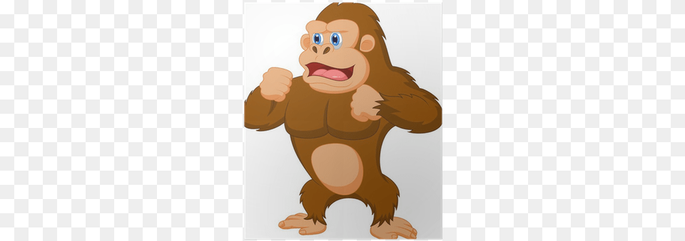 Gorilla Cartoon, Animal, Mammal, Monkey, Wildlife Free Png Download