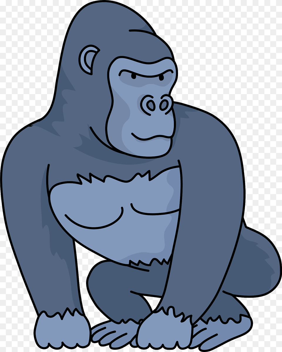 Gorilla Clipart, Animal, Ape, Mammal, Wildlife Png
