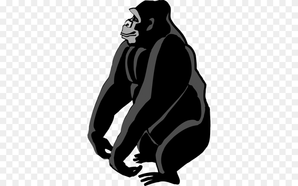 Gorilla Clipart Nice Clip Art, Person, Stencil, Animal, Ape Png Image