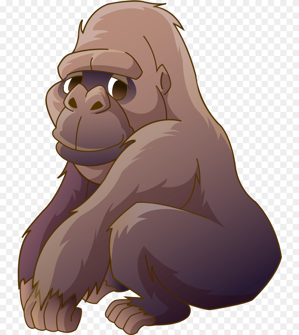 Gorilla Clipart Vertebrate Animal Clip Gorilla, Ape, Mammal, Wildlife, Baby Free Transparent Png