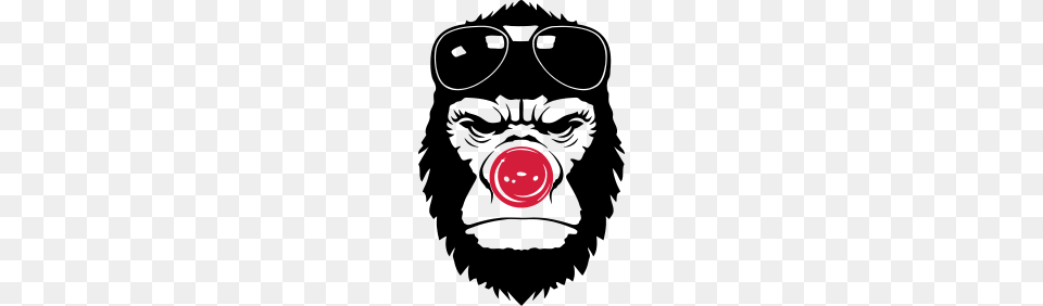 Gorilla Clown Nose Humor Funny Sunglasses, Wax Seal Free Transparent Png