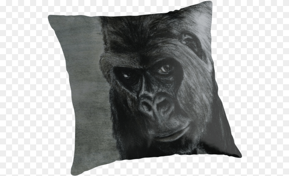 Gorilla Cushion Throw Pillows Snout Cushion, Animal, Ape, Mammal, Wildlife Png Image