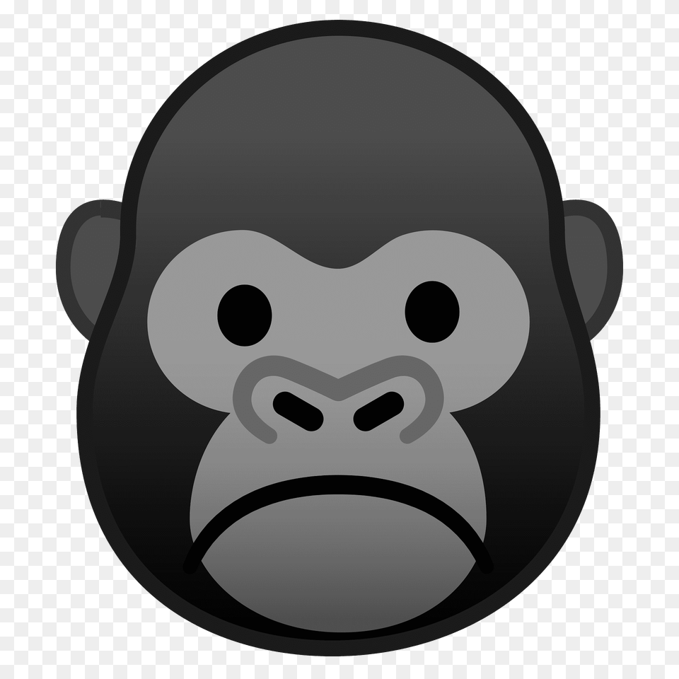 Gorilla Emoji Clipart, Animal, Ape, Mammal, Wildlife Free Transparent Png