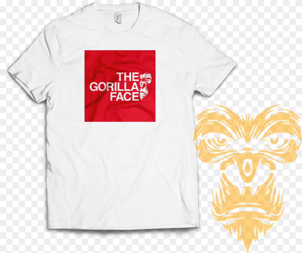 Gorilla Face Black And White, Clothing, T-shirt, Shirt, Head Free Png Download