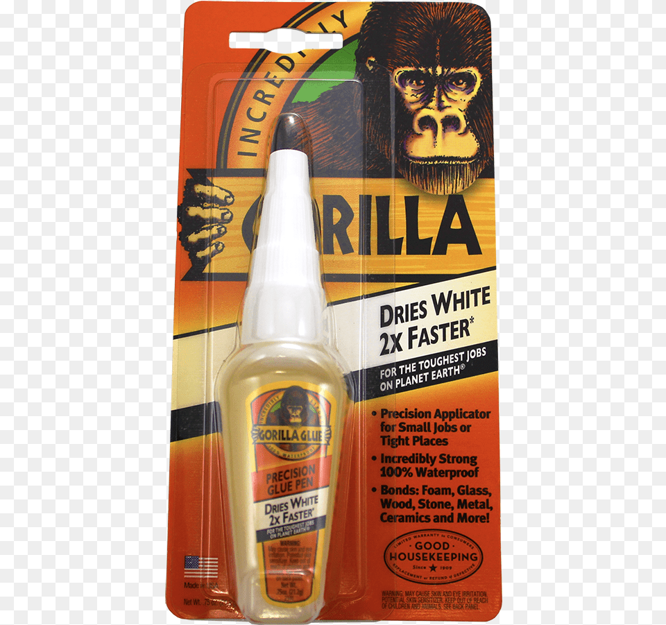 Gorilla Glue White Beer Bottle, Alcohol, Beverage, Aftershave, Person Free Png