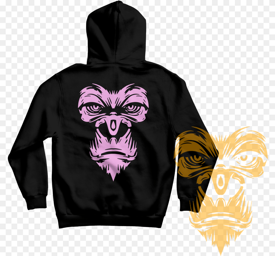 Gorilla Hoodie, Sweatshirt, Sweater, Knitwear, Clothing Free Png