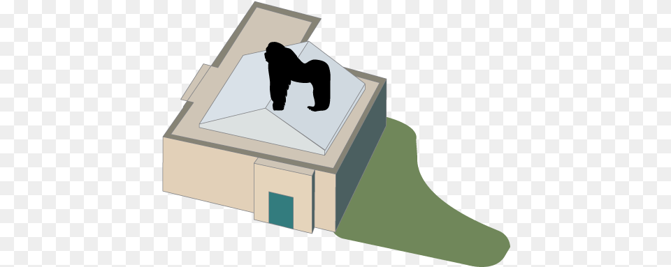 Gorilla House Illustration, Adult, Male, Man, Person Png