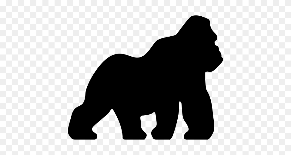 Gorilla Icon, Gray Free Png Download