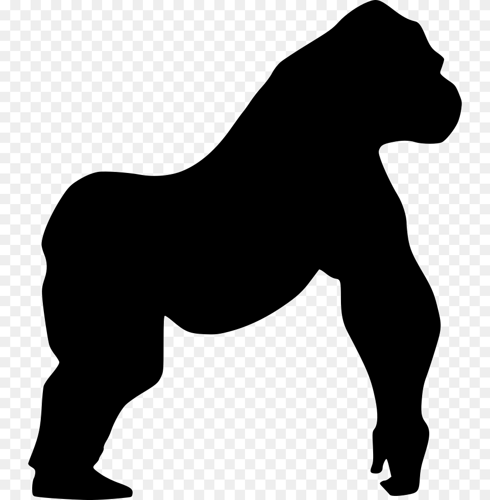 Gorilla Icon Free Download, Silhouette, Adult, Female, Person Png Image