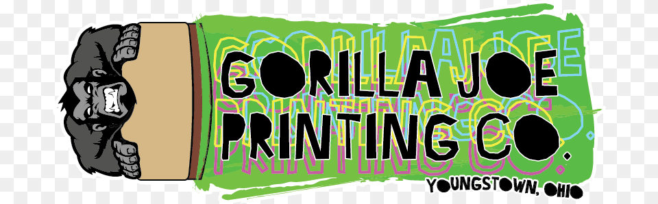 Gorilla Joe Printing Company Gorilla Joe Printing Co Llc, Sticker, Baby, Person, Text Png Image