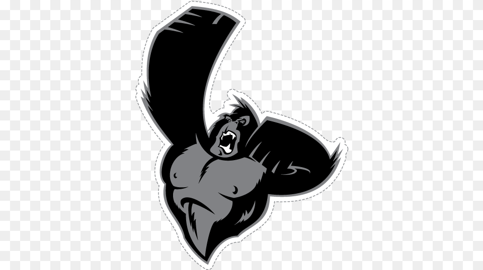 Gorilla Logo Basketball Logo, Animal, Ape, Mammal, Wildlife Free Transparent Png