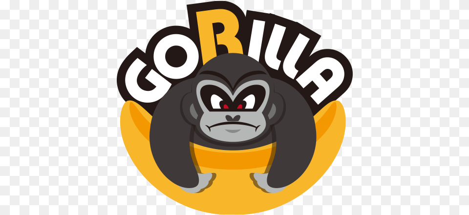 Gorilla Logo Design Cartoon, Animal, Ape, Mammal, Wildlife Png Image