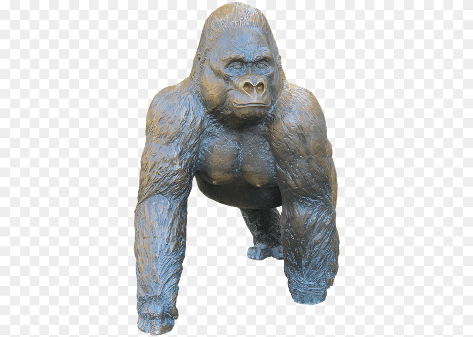 Gorilla Monkey Ape Figure Sculpture Art Statue Skulptur Ape, Animal, Mammal, Wildlife Png Image