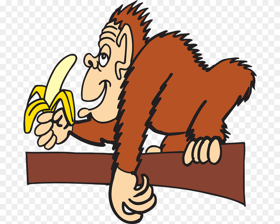 Gorilla Orangutan Clip Art, Banana, Food, Fruit, Produce Png