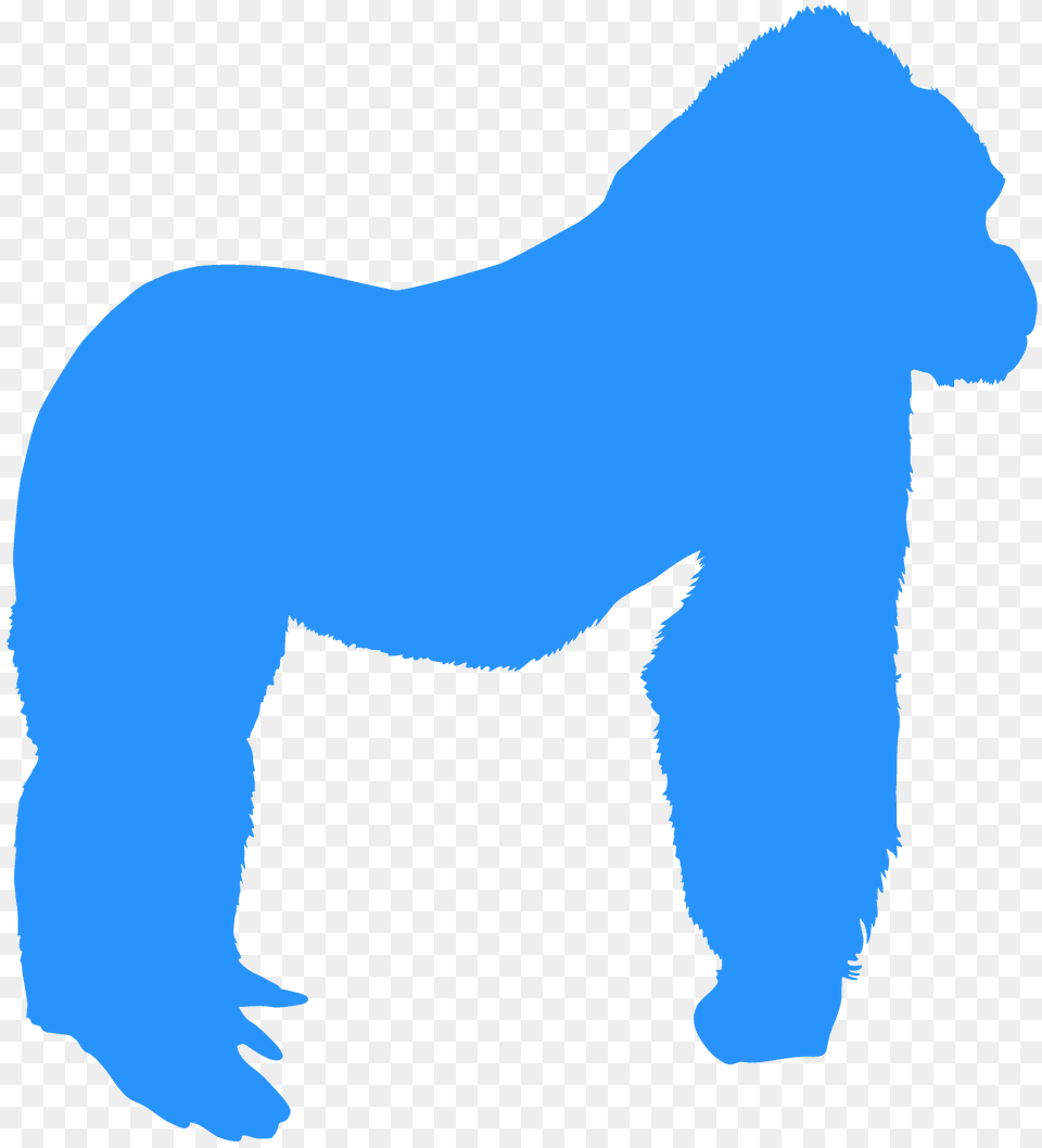 Gorilla Silhouette, Animal, Ape, Mammal, Wildlife Png