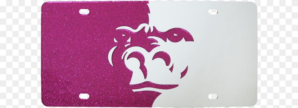 Gorilla Split Face Glitter License Plate Pitt State Gorillas Logo, Sticker, Electronics, Phone Free Png